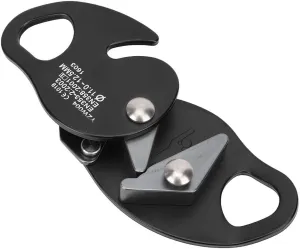 GLOGLOW Adjustable Climbing Descender Gear for 11-12.5mm Rope with Power Pull Lock - Suitable for Rapid Descent, Engineering Protection - Aviation AluminumBlue/1pc