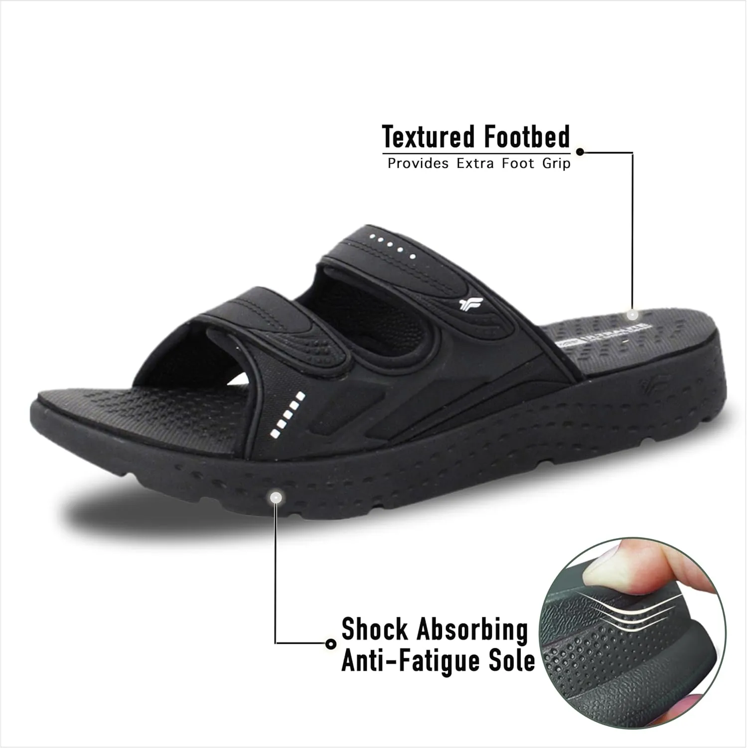 Gold Pigeon Shoes EVA Anti-Fatigue Ultra-Cushion Unisex Slide Sandals Adjustable Straps