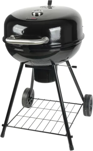Grill Boss 22 Inch Kettle Charcoal Grill, Porcelain Steel Lid, Large Cooking Area, Black