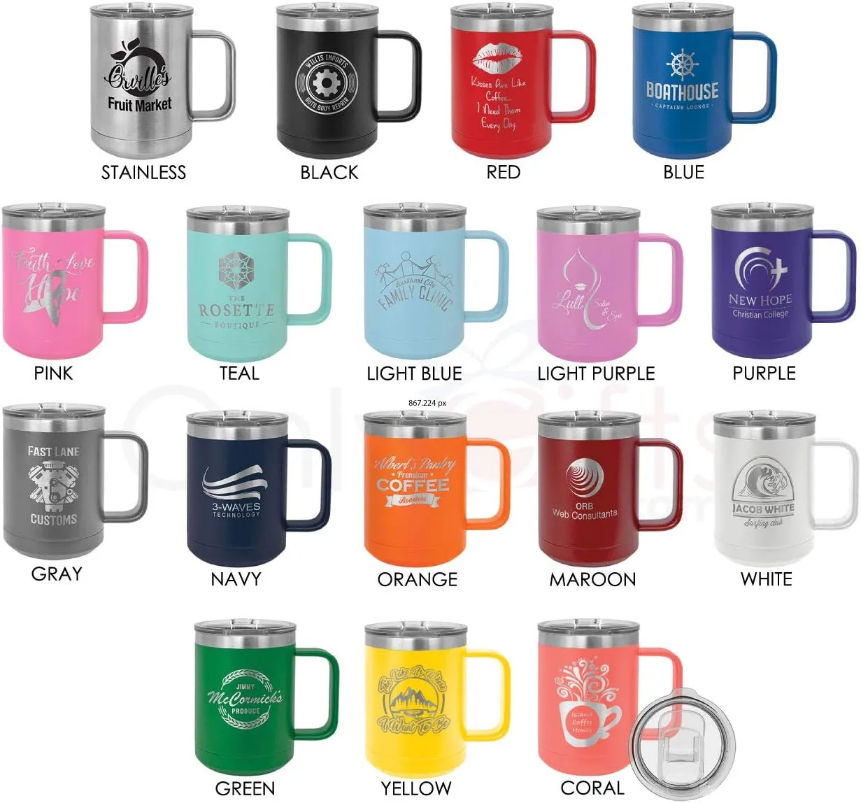 Grill Legend B BLACK 15 oz Coffee Cup w/Slide Top Lid | Insulated Travel Coffee Mug | BBQ & Grilling Gift Idea For Men Who Have Everything, Dad & Grandpa | Compare To Yeti Rambler | ONLYGIFTS.COM