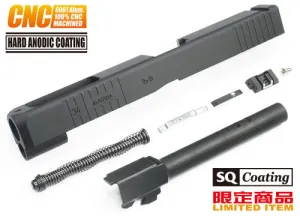 Guarder G34 6061 Aluminum CNC Slide & Steel Barrel Kit for TM G17 (Custom Ver. Black)