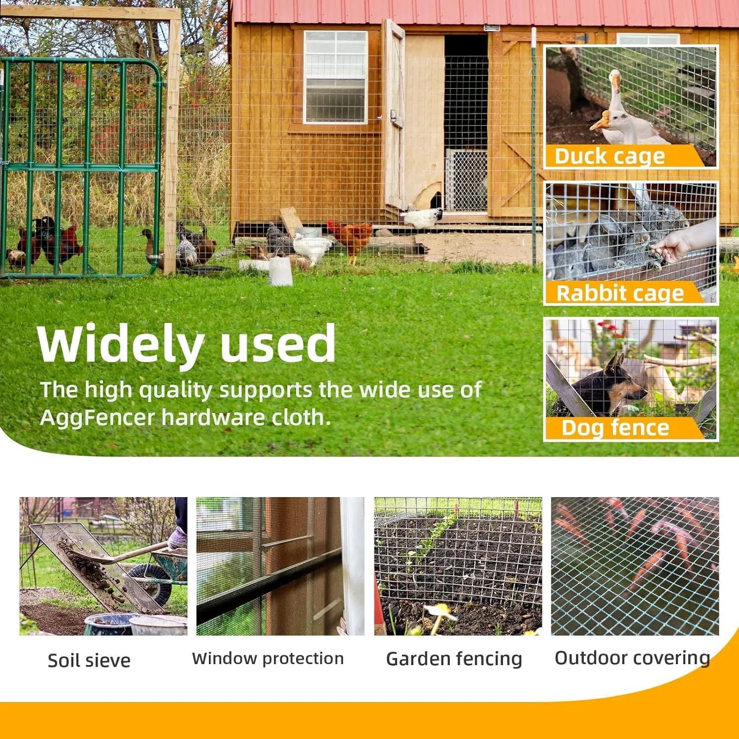 Hardware Cloth 20'' x 15ft 1/2 in Galvanized Wire Mesh Roll (19GA) Chicken Wire Fence Roll for Chicken Pen/coop Fences, Screen mesh, Rabbit/Snake Fences, Poultry enclosures, Handicraft Making