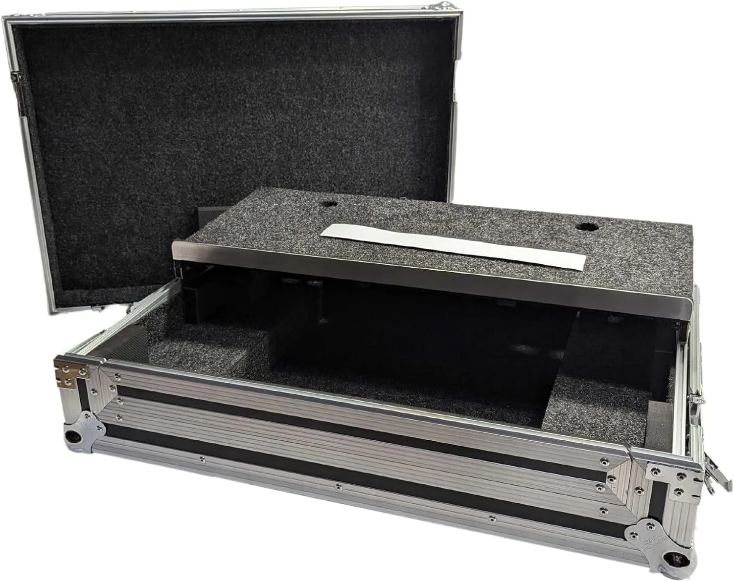 Harmony Audio HCSCLIVE2WLT Custom DJ Controller Case Compatible with Denon DJ SC LIVE 2 Standalone Design with Laptop Tray, Wheels, Adjustable Foam Inserts & Recessed Latch for Ultimate Protection
