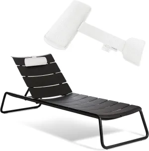 Headrest Pillow for Chaise Lounge, All Weather Weighted Outdoor Chaise Head Pillow, Pool Chaise Lounge Pillows Sunbathing Swing Pool Furniture, Chaise Lounge Cushion