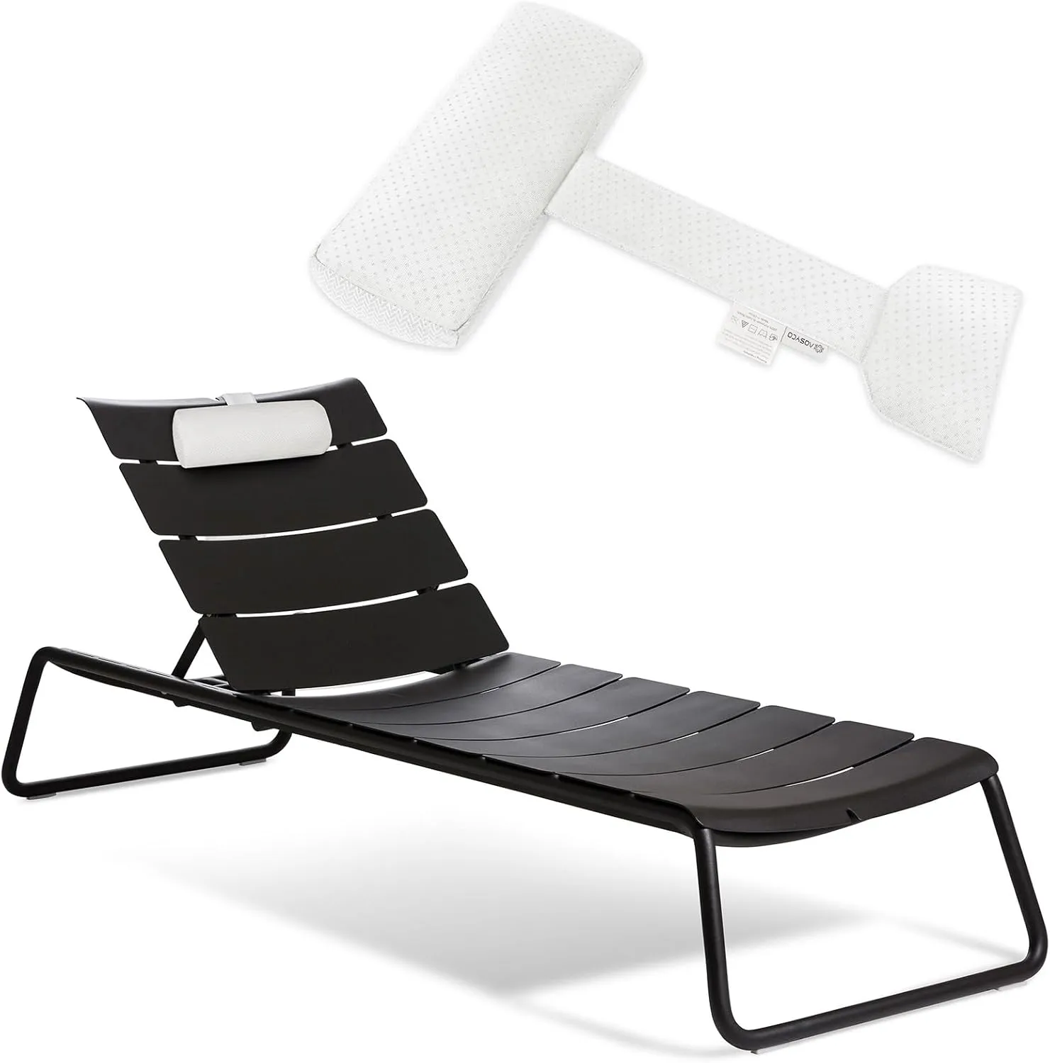 Headrest Pillow for Chaise Lounge, All Weather Weighted Outdoor Chaise Head Pillow, Pool Chaise Lounge Pillows Sunbathing Swing Pool Furniture, Chaise Lounge Cushion