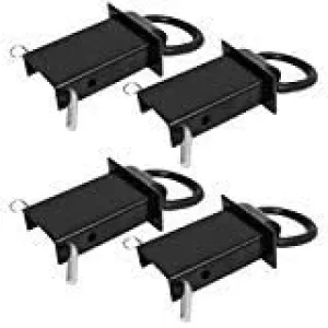 Heavy Duty Adjustable Trailer Stake Pocket D Ring w/ 1/2" Hitch Pin, Load Limit 5400 lbs & 4 Holes for Adjustment | Stake Pocket D-Ring Tie Downs Utility for Flatbed Trucks and Trailer – 4 Pack