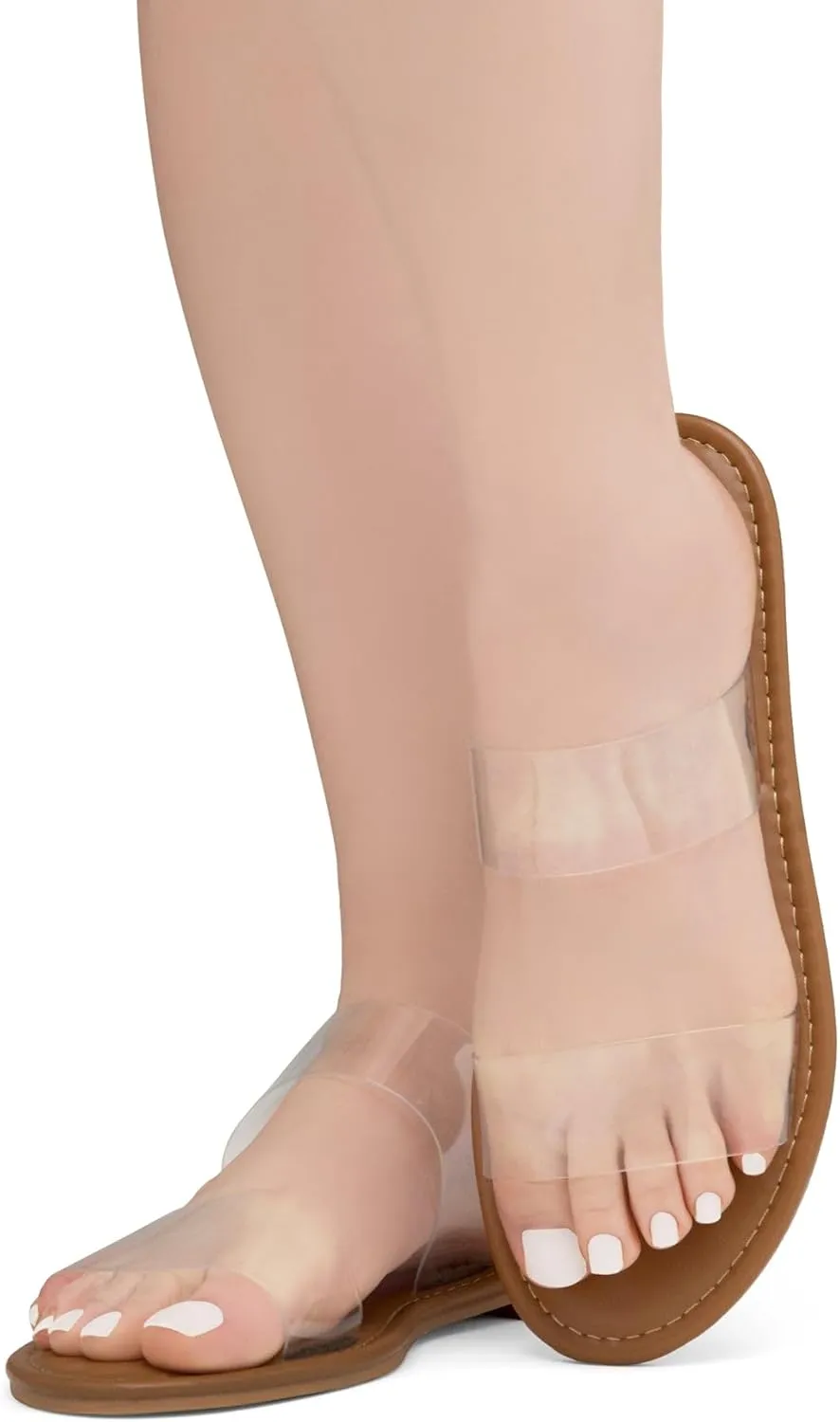 Herstyle Women’s Flat Sandals – Two Strap Comfortable Slides with Memory Foam, Trendy 2025 Summer Sandals, Lightweight Slip-On Open Toe Dressy & Casual Slippers for Women