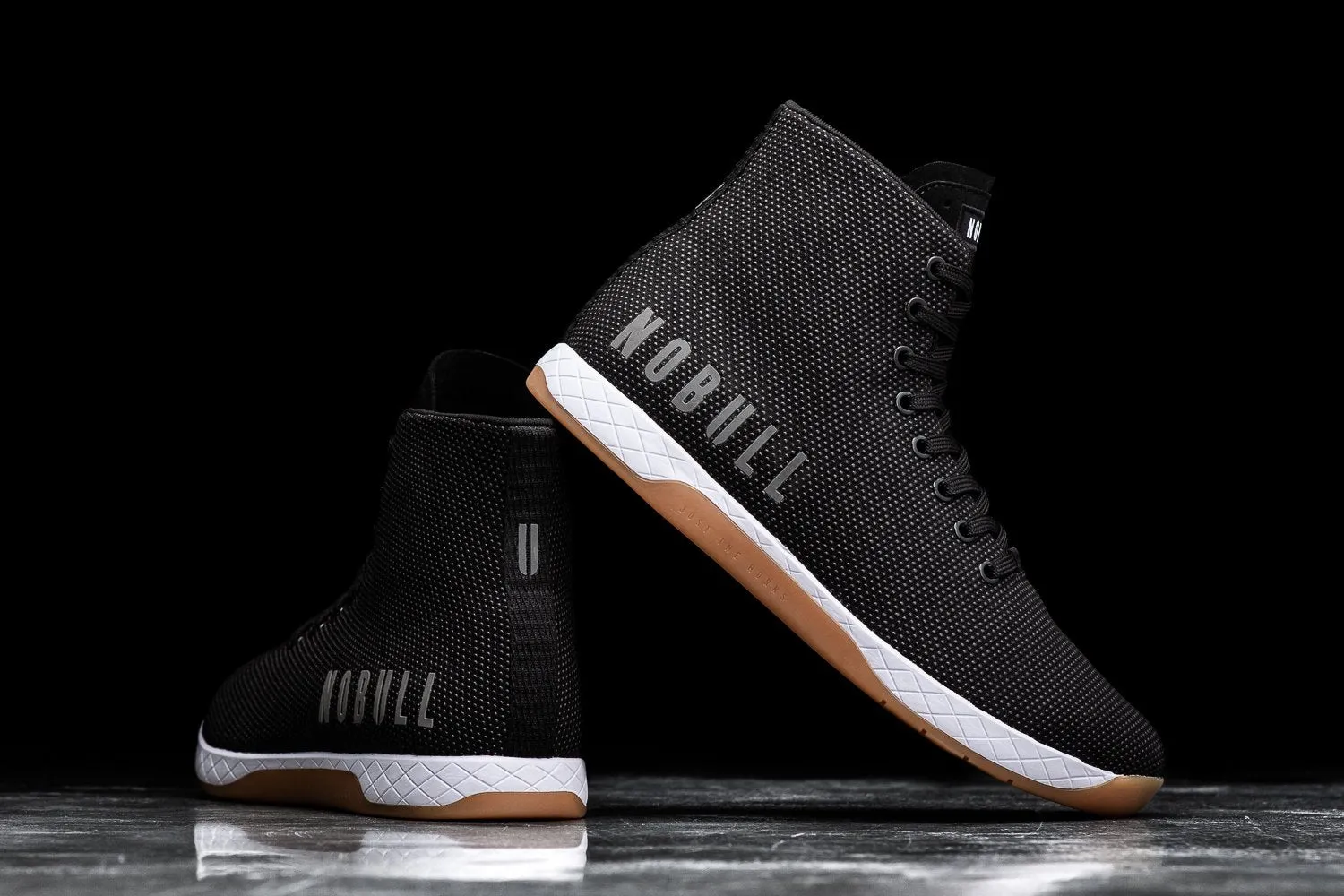 HIGH-TOP BLACK WHITE GUM TRAINER (WOMEN'S)