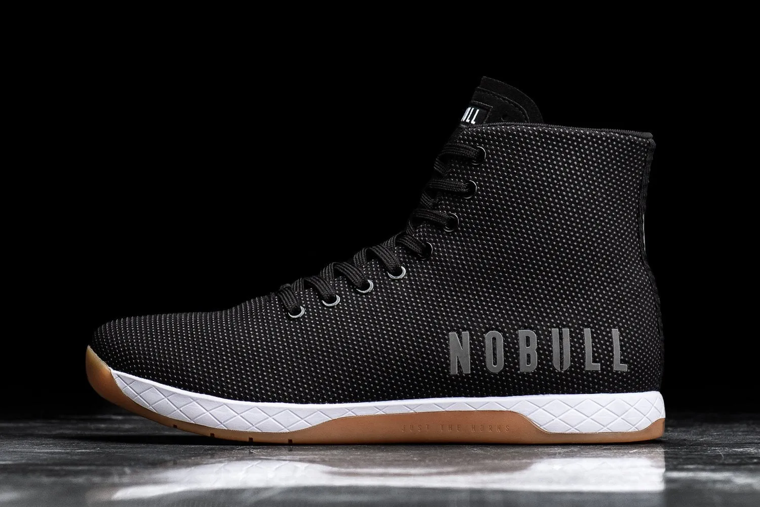 HIGH-TOP BLACK WHITE GUM TRAINER (WOMEN'S)