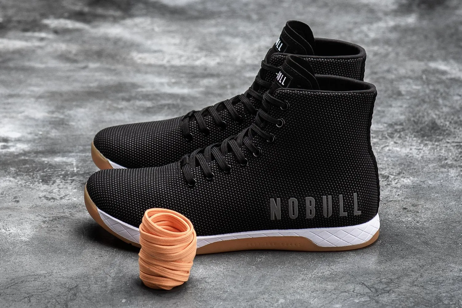 HIGH-TOP BLACK WHITE GUM TRAINER (WOMEN'S)