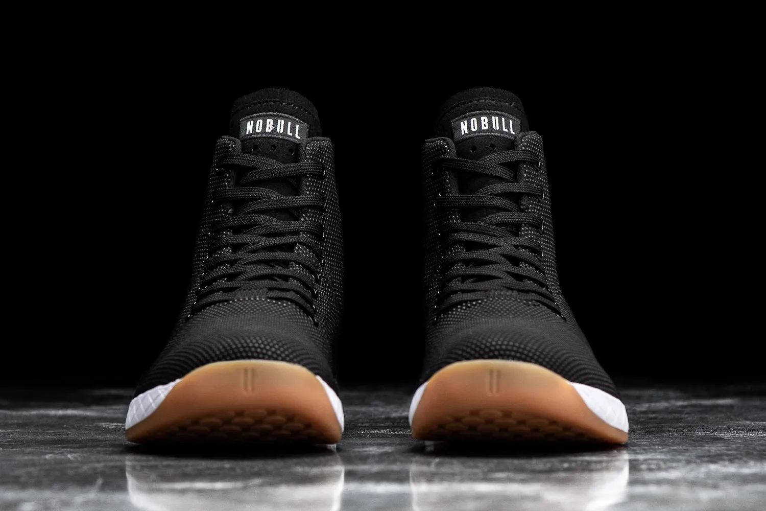 HIGH-TOP BLACK WHITE GUM TRAINER (WOMEN'S)