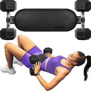 Hip Thrust Belt, Dumbbell Hip Thrust Belt for Kettlebells or Grip Plates, Thicker Slip-Resistant Leather Glute Bridge Pad Machine for Booty Workout of Home Gym