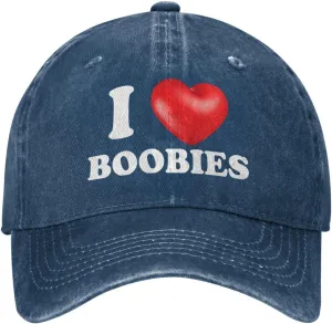 I Love Boobies Hat for Men Dad Hat Trendy Hats
