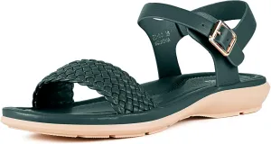 Intini Womens Flat Sandals Braided Strappy Summer Shoes Memory Foam insole Sandals for Women