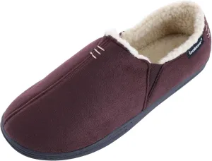 isotoner Men's Recycled Microsuede Nigel Eco Slippers with Advanced Memory Foam and Berber Lining