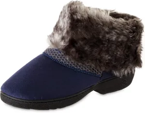 Isotoner Women's Recycled Microsuede Mallory Slipper, with Memory Foam and Indoor/Outdoor Sole