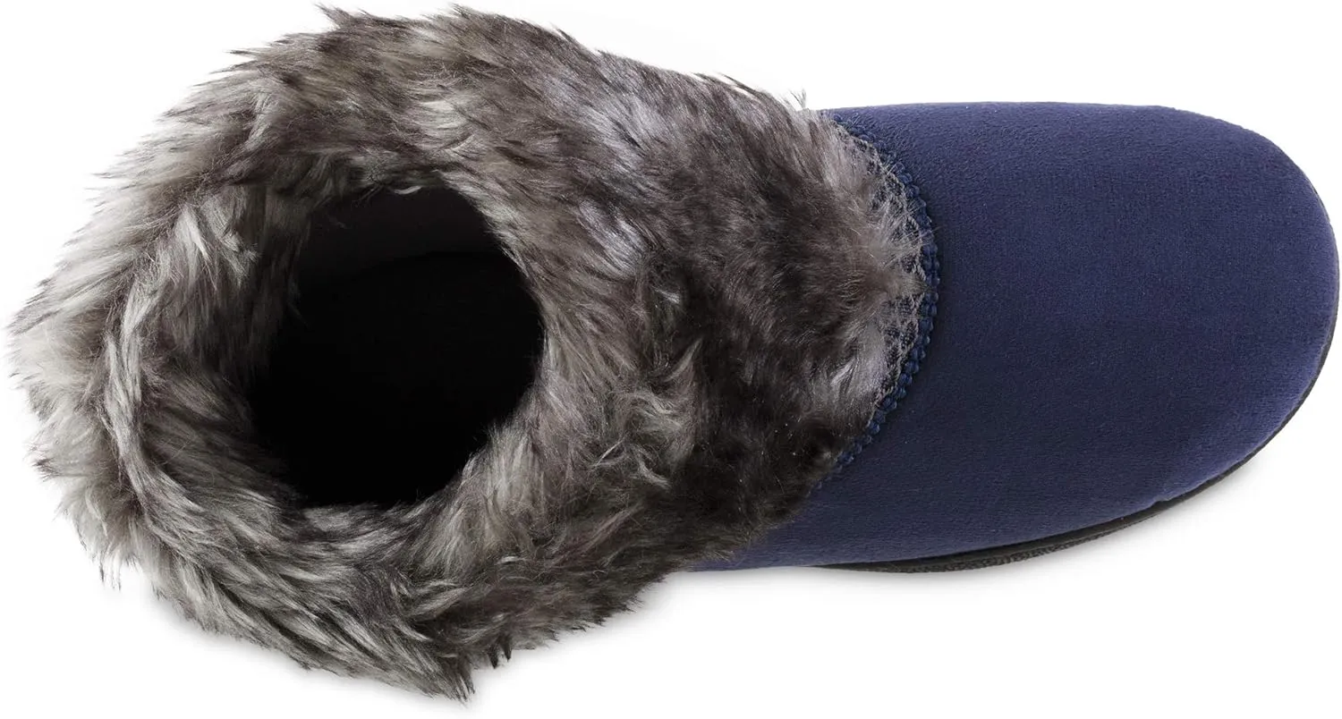Isotoner Women's Recycled Microsuede Mallory Slipper, with Memory Foam and Indoor/Outdoor Sole
