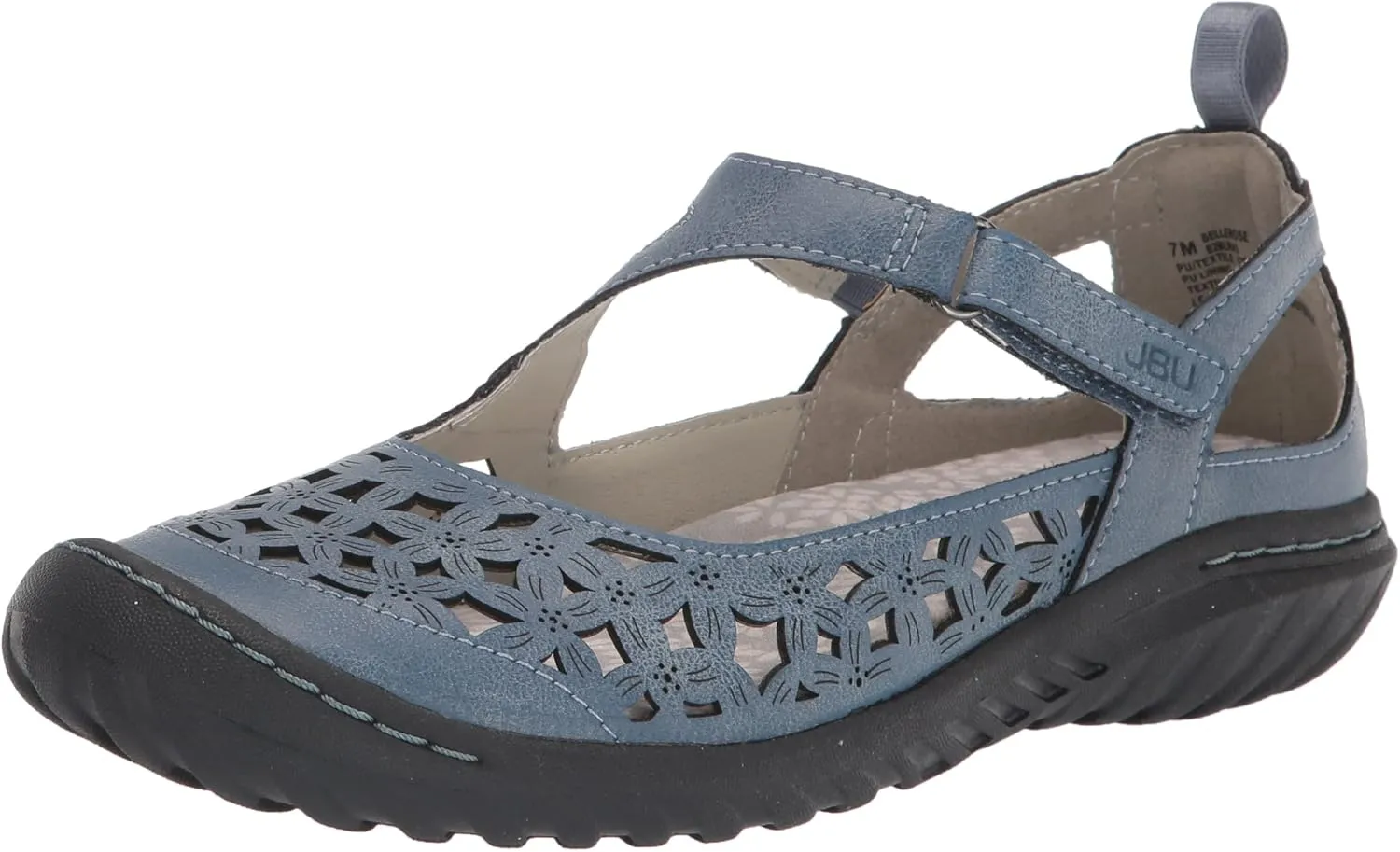 JBU by Jambu Womens Bellerose Mary Jane Flat, Denim, 8.5 US