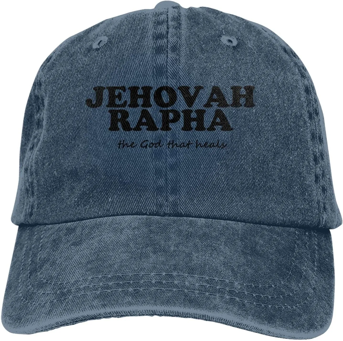 Jehovah Rapha The God Who Heals Baseball Hat Adjustable Classic Dad Hat for Men Women,Black