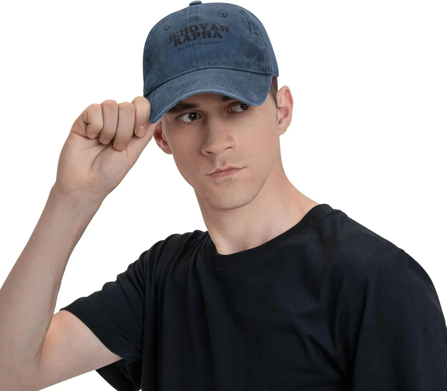 Jehovah Rapha The God Who Heals Baseball Hat Adjustable Classic Dad Hat for Men Women,Black