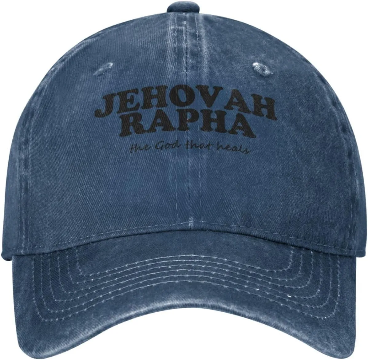 Jehovah Rapha The God Who Heals Baseball Hat Adjustable Classic Dad Hat for Men Women,Black