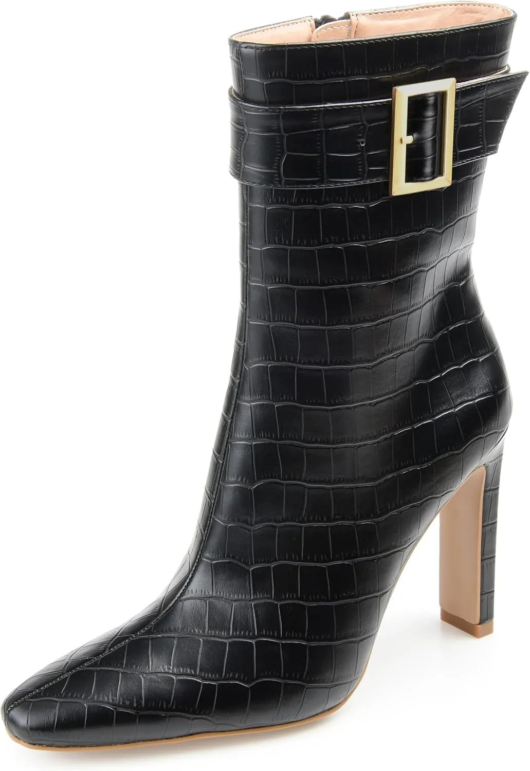 Journee Collection Women's ELANIE Ankle Boot, Black, 8