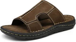 Jousen Sandals for Men Leather Slip on Mens Sandals Outdoor Men's Beach Slide Slippers