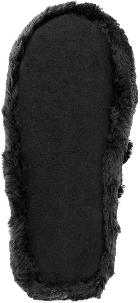 Juicy Couture Women's Slide Sandals With Faux Fur Slipper Sandals, Furry Slides, Womens Slip On Slippers