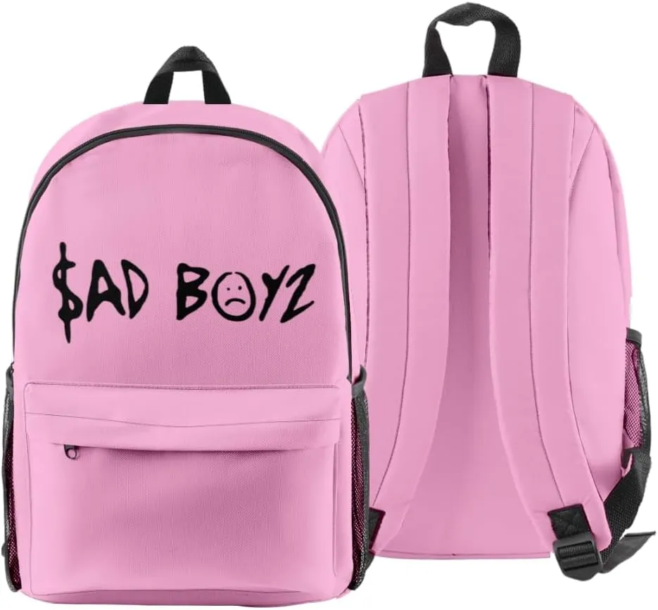 Junior H Sad Boyz Backpack Casual Daypack Travel Bag (Pink)