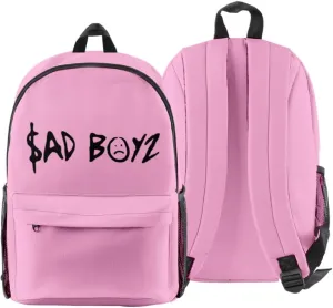 Junior H Sad Boyz Backpack Casual Daypack Travel Bag (Pink)