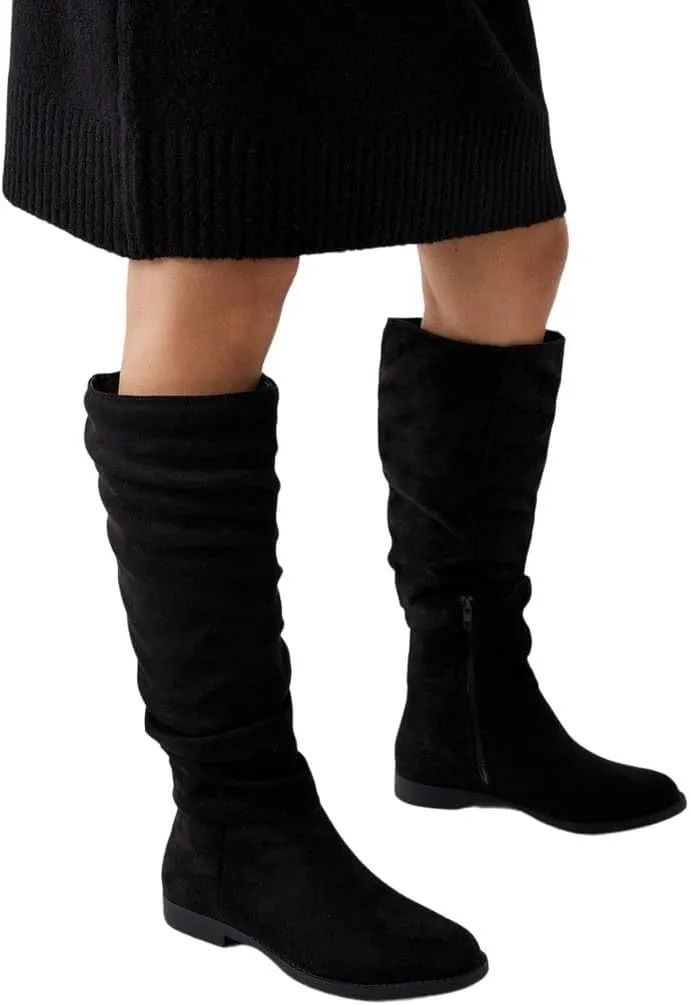 Karina Flat Ruched Boots