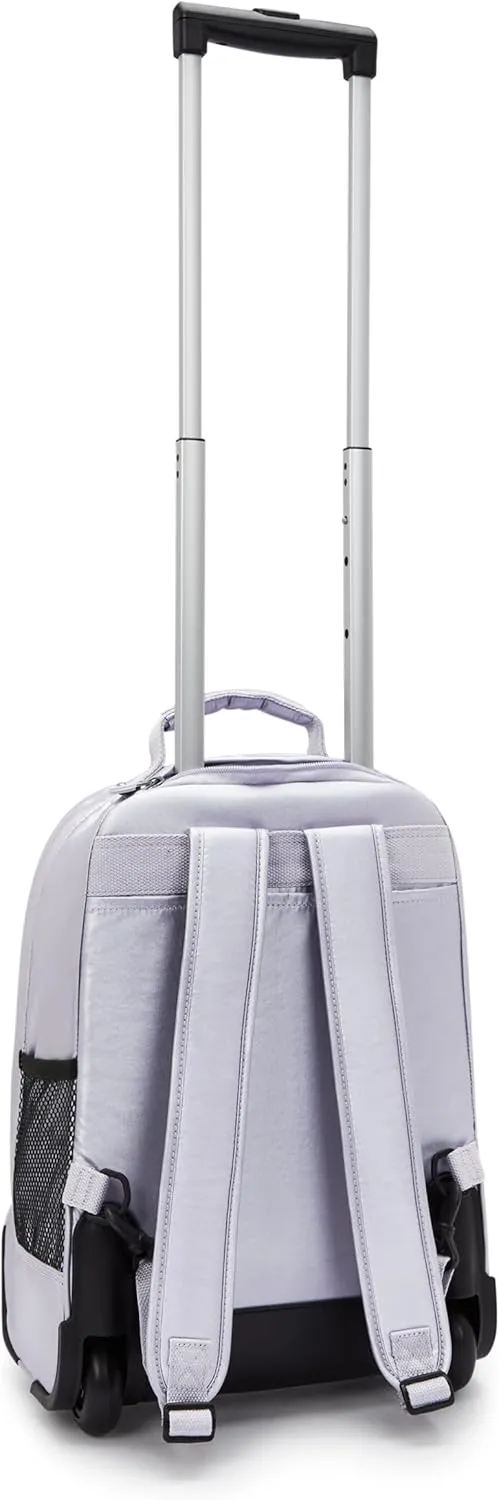Kipling Women's Sanaa Large Rolling Backpack, Adjustable Padded Straps, Slide-Up Handle, Crinkle Nylon Backpack