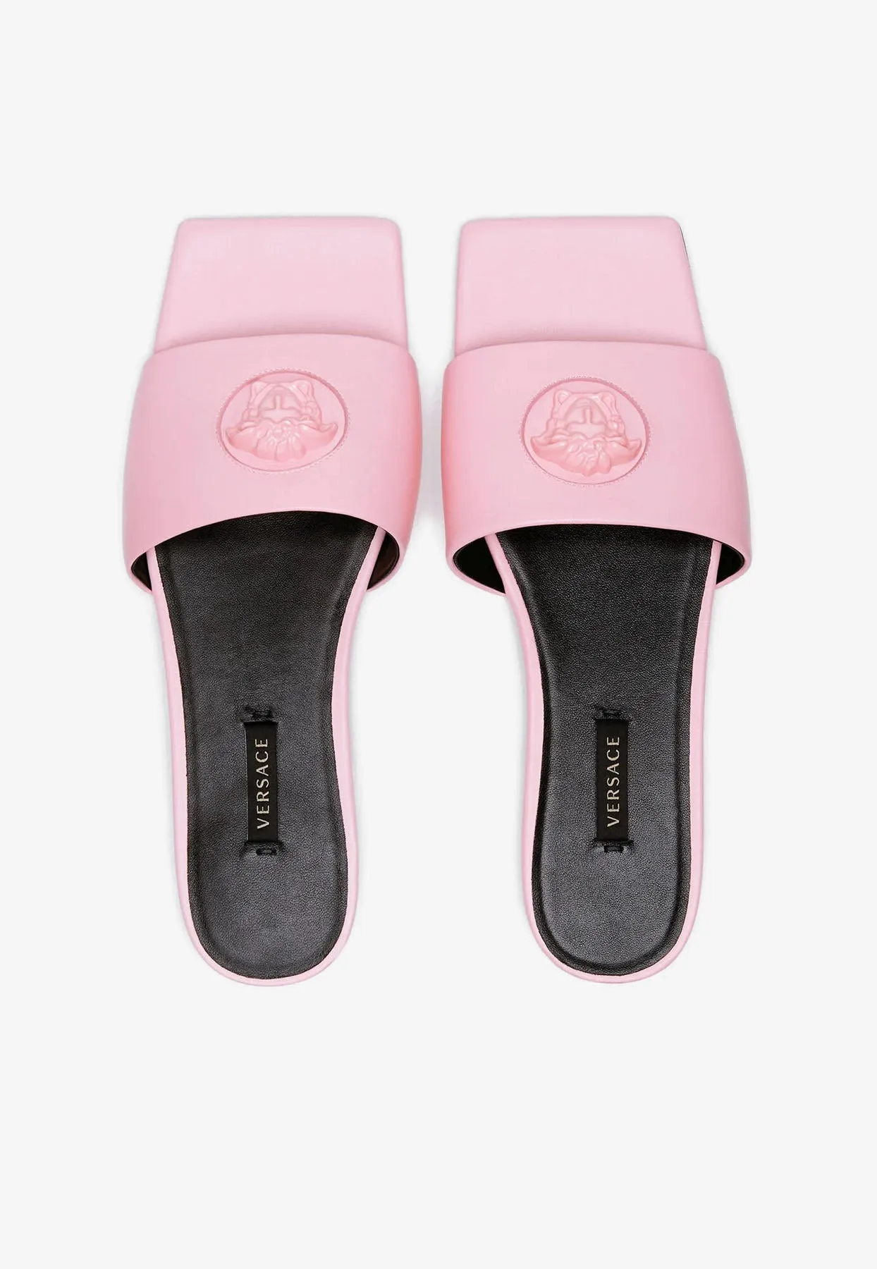 La Medusa Leather Flat Sandals