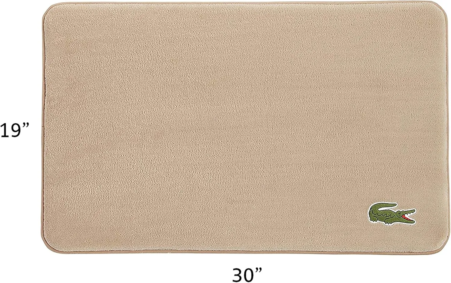 Lacoste Crocodile Memory Foam 19" x 30" Bath Rug, Sand