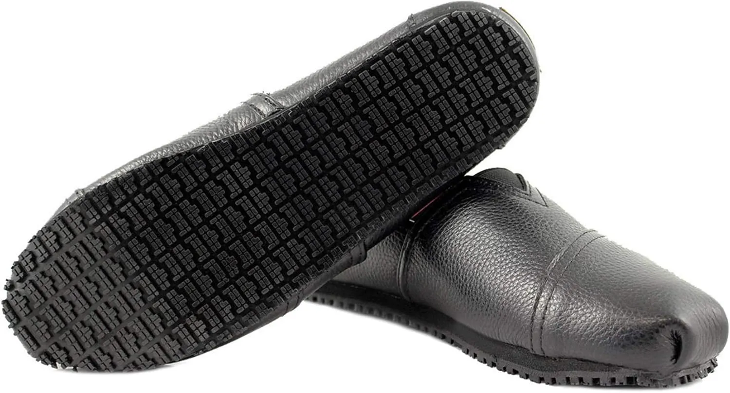 Laforst Froggee Womens Leather Nonslip Server Waitress Nurse Slip On Flat Free Socks