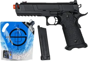 Lancer Tactical 300 FPS Army Armament Metal Airsoft Pistol Green Gas Verision with 3000 Round 0.25g Bag of BBS