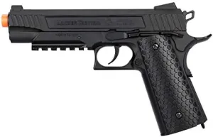 Lancer Tactical Cobra LTX-50 1911 CO2 Half Blowback Airsoft Pistol Black 340 FPS