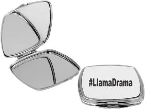 #LlamaDrama - Square Compact Mirror Personal Mirror