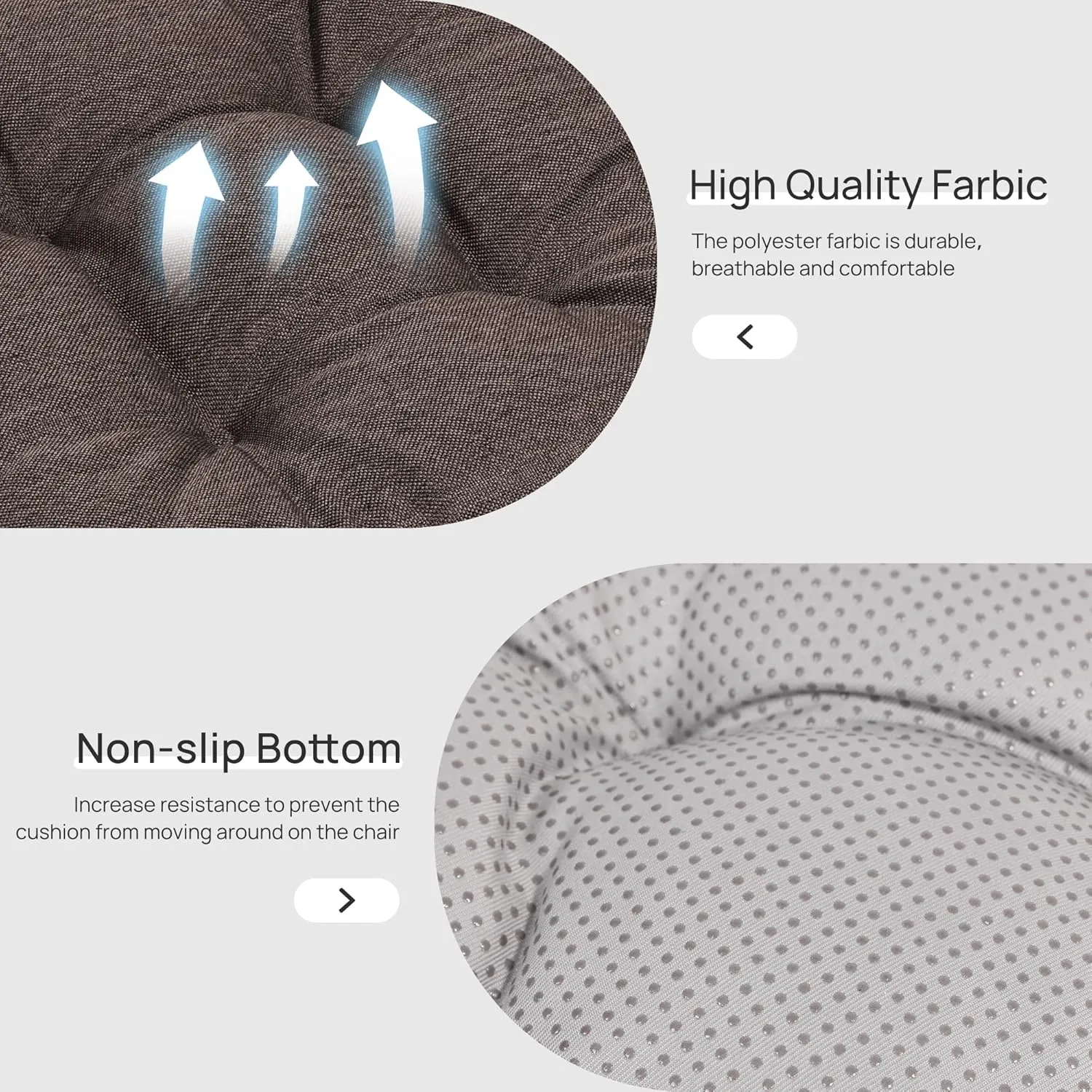 Love's cabin Memory Foam Chair Cushions Set of 4, Outdoor/Indoor Chair Pads for Dining Chairs 4 Pack, Seat Cushions for Kitchen, Dining Room, Office, Patio Chairs, 15.5"x15.5"x3.5" Coffee