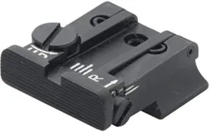 LPA TPU Adjustable Rear Black Serrated Sight Set for CZ 75 & CZ 85 New Model, Black, TPU57ZC07