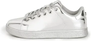 LUCKY STEP Glitter Sneakers Lace up | Fashion Sneakers | Sparkly Shoes for Women