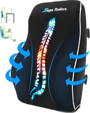 Lumbar Support Pillow for Office Chair and Car Seat Back Support Memory Foam Back Cushion for Lower Back Pain Relief, Lower Back pillow for Gaming Chair, Desk Chair with 3D Mesh Cover Adjustable Strap
