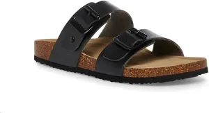 Madden Girl Women's Brando Slide Sandal, Black Paris, 9