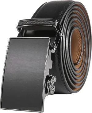 Marino Men’s Genuine Leather Ratchet Dress Belt With Automatic Buckle, Enclosed in an Elegant Gift Box