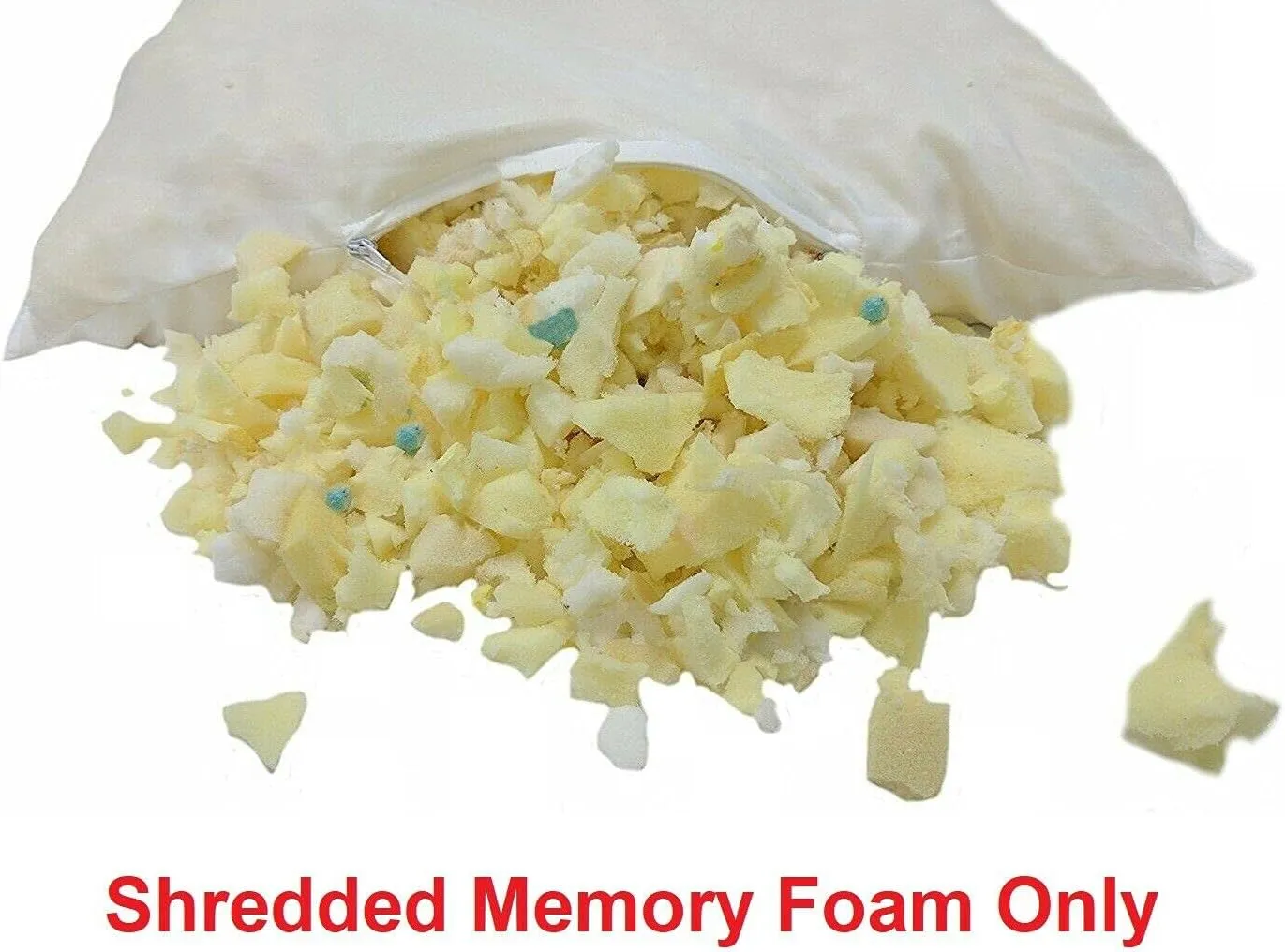 Mattress Grade High Density Cooling Shredded Memory Foam Filling Inserts for King Pillow Stuffing, Bean Bag Filler, Chair, Sofa, Pet Dog Beds, Cushions, and Couch Refill (10 lbs) Made in United States
