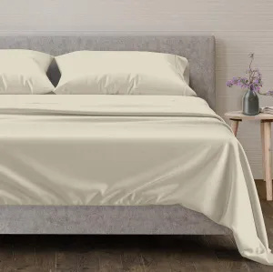 Mayfair Linen Luxury Egyptian Cotton Sheets King Size - 600 Thread Count Sheets King 4 PC Luxury Sheet King Size, 16" Deep Pocket, Soft, Cooling Sateen Weave Hotel Bed Sheet Set - Sand