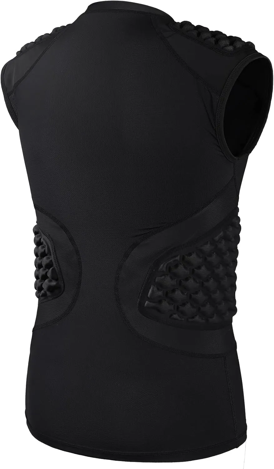 Men Football Padded Compression Shirt 5-Pads Chest Rib Protector Padded Shirt for Football Rugby Baseball Lacrosse