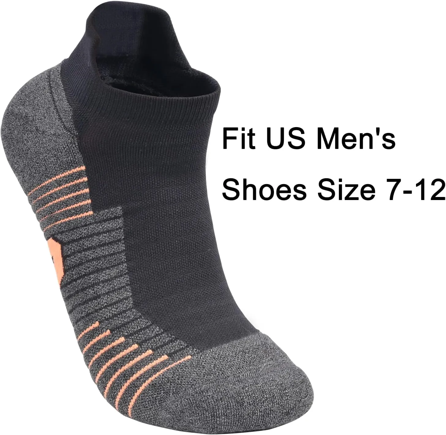 Men's Anti Stink Odor Control Padded Thick Low Cut Ankle Sneaker Running Socks