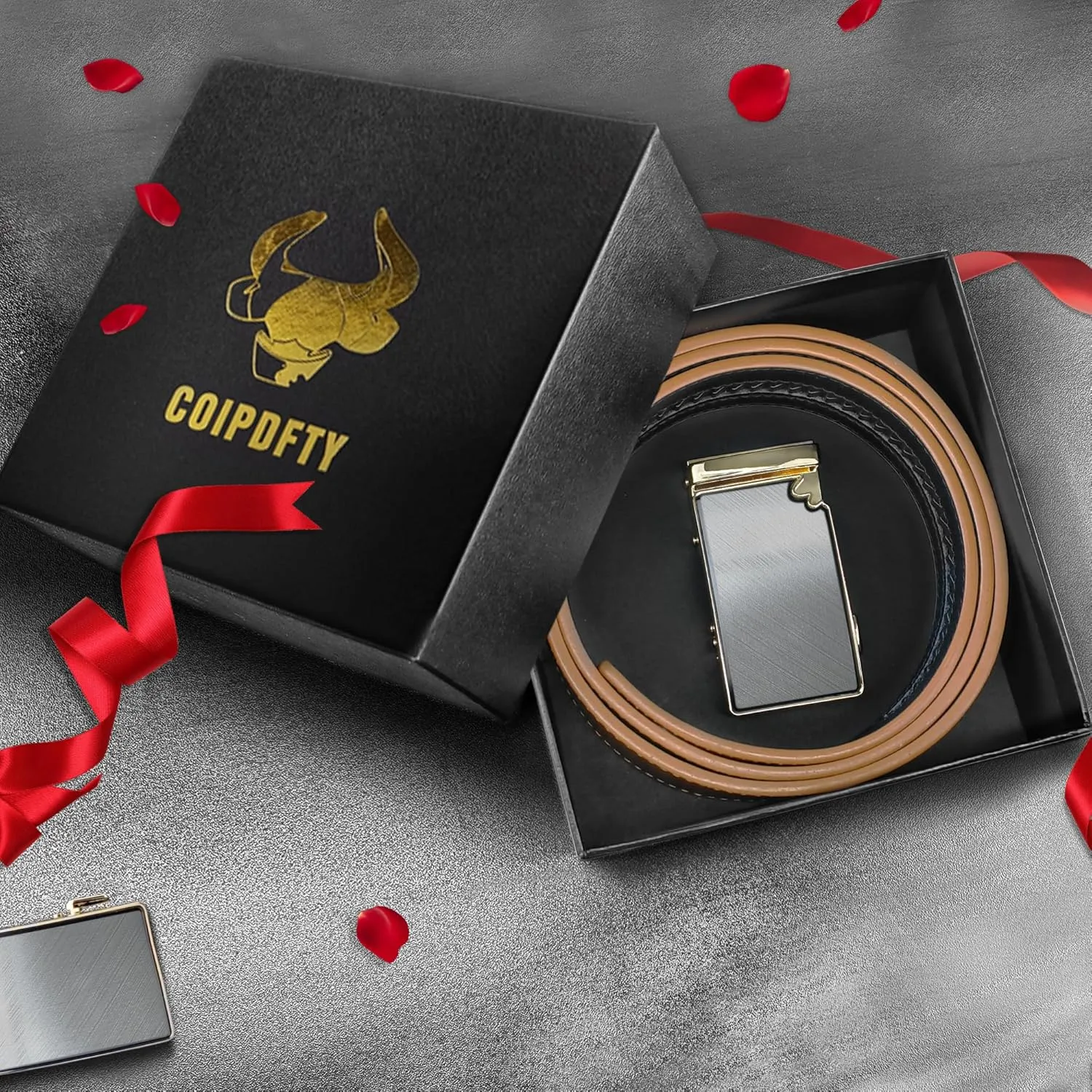 Men's Belts Leather Ratchet Dress Belts for Men Adjustable Belt for Casual Jeans