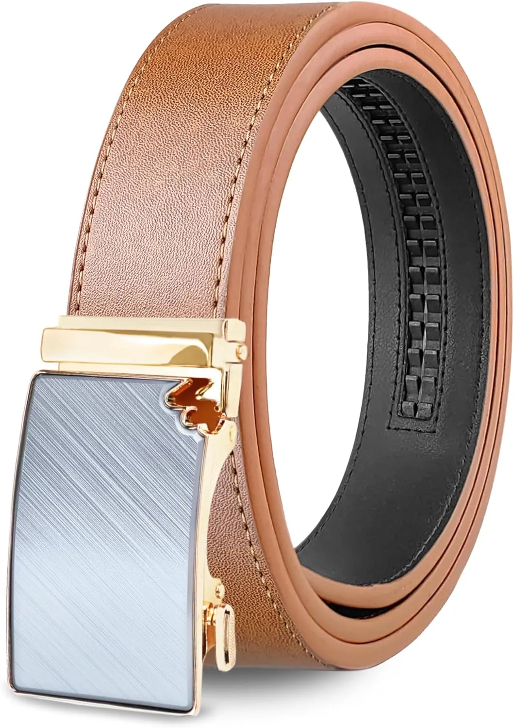 Men's Belts Leather Ratchet Dress Belts for Men Adjustable Belt for Casual Jeans